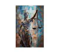 NCUDANK Abstract Goddess of Justice Canvas Poster Wall Art Decor Print Picture Paintings for Living Room Bedroom Decoration 12x18inch(30x45cm)