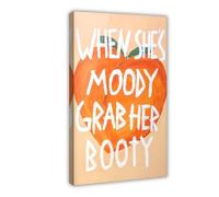 NCUDANK Abstraction WHEN SHE'S MOODY Canvas Poster Bedroom Decor Landscape Office Room Decor Gift 08x12inch(20x30cm)