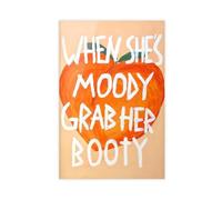 NCUDANK Abstraction WHEN SHE'S MOODY Canvas Poster Bedroom Decor Landscape Office Room Decor Gift 20x30inch(50x75cm)