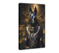 NCUDANK Anubis, God of The Underworld Canvas Poster Wall Art Decor Print Picture Paintings for Living Room Bedroom Decoration 12x18inch(30x45cm)