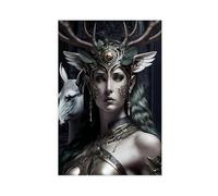 NCUDANK Artemis, Goddess of Wild Animals Canvas Poster Bedroom Decor Landscape Office Room Decor Gift 08x12inch(20x30cm)