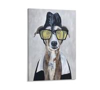 NCUDANK Buddy Holly Elvis Abstract Poster Canvas Poster Wall Art Decor Print Picture Paintings for Living Room Bedroom Decoration 12x18inch(30x45cm)