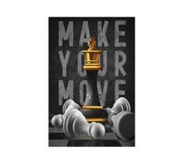 NCUDANK Chess Motivational Poster Canvas Poster Wall Art Decor Print Picture Paintings for Living Room Bedroom Decoration 20x30inch(50x75cm)