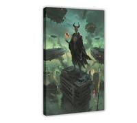NCUDANK Evil at The Top of The City Canvas Poster Bedroom Decor Landscape Office Room Decor Gift 08x12inch(20x30cm)