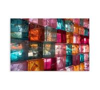 NCUDANK Geometric Mosaic Art Poster Canvas Poster Wall Art Decor Print Picture Paintings for Living Room Bedroom Decoration 20x30inch(50x75cm)