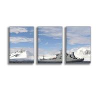 NCUDANK HMS Scott Naval Ship Poster Canvas Poster Bedroom Decor Landscape Office Room Decor Gift 12x18inch(30x45cm)