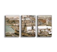 NCUDANK HMS Victory Naval Ship Poster Canvas Poster Bedroom Decor Landscape Office Room Decor Gift 20x30inch(50x75cm)