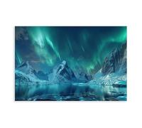 NCUDANK Icelandic Aurora Canvas Poster Bedroom Decor Landscape Office Room Decor Gift 24x36inch(60x90cm)