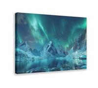 NCUDANK Icelandic Aurora Canvas Poster Bedroom Decor Landscape Office Room Decor Gift 24x36inch(60x90cm)
