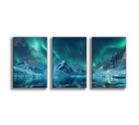 NCUDANK Icelandic Aurora Canvas Poster Bedroom Decor Landscape Office Room Decor Gift 24x36inch(60x90cm)