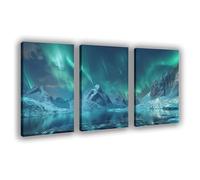 NCUDANK Icelandic Aurora Canvas Poster Wall Art Decor Print Picture Paintings for Living Room Bedroom Decoration 24x36inch(60x90cm)