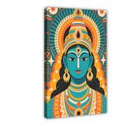 NCUDANK Indian Mythology Art (3) Canvas Poster Bedroom Decor Landscape Office Room Decor Gift 08x12inch(20x30cm)