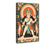NCUDANK Indian Mythology Poster (1) Canvas Poster Wall Art Decor Print Picture Paintings for Living Room Bedroom Decoration 20x30inch(50x75cm)