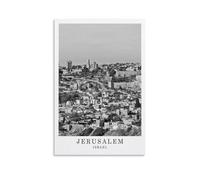 NCUDANK Jerusalem Israel Travel Art Poster Canvas Poster Wall Art Decor Print Picture Paintings for Living Room Bedroom Decoration 12x18inch(30x45cm)