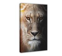 NCUDANK Lion Large Feline Canvas Poster Wall Art Decor Print Picture Paintings for Living Room Bedroom Decoration 12x18inch(30x45cm)