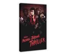 NCUDANK Michael Jackson Thriller Poster Canvas Poster Wall Art Decor Print Picture Paintings for Living Room Bedroom Decoration 08x12inch(20x30cm)