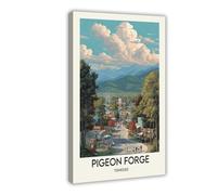 NCUDANK Pigeon Forge Poster Canvas Poster Bedroom Decor Landscape Office Room Decor Gift 12x18inch(30x45cm)