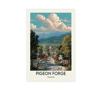 NCUDANK Pigeon Forge Poster Canvas Poster Wall Art Decor Print Picture Paintings for Living Room Bedroom Decoration 20x30inch(50x75cm)