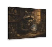 NCUDANK Raccoon's Curiosity Shop Canvas Poster Wall Art Decor Print Picture Paintings for Living Room Bedroom Decoration 24x36inch(60x90cm)