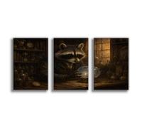 NCUDANK Raccoon's Curiosity Shop Canvas Poster Wall Art Decor Print Picture Paintings for Living Room Bedroom Decoration 08x12inch(20x30cm)