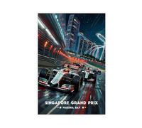 NCUDANK Singapore Grand Prix Poster Canvas Poster Wall Art Decor Print Picture Paintings for Living Room Bedroom Decoration 08x12inch(20x30cm)