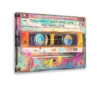 NCUDANK Vintage Graffiti Cassette Poster Canvas Poster Wall Art Decor Print Picture Paintings for Living Room Bedroom Decoration 12x18inch(30x45cm)