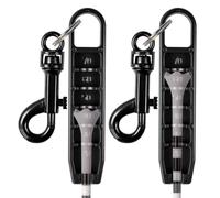 Ncultro Golf Tee Height Setter Tool with 6 Adjustable Settings, for Consistent Swings and Accuracy, Fits Most Standard Tees, Portable On-Course Golf Swing Aid (2 PCS, Black)