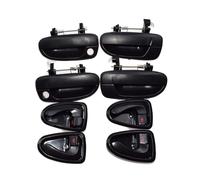 NCVCB Interior Inner Handle 8pcs for Accent 1.5L .6L 2000-2006 Outside & Inside Door Handle Front Rear Left Right Driver Passenger Black/Ch&Rome
