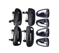 NCVCB Interior Inner Handle 8pcs for Accent 1.5L .6L 2000-2006 Outside & Inside Door Handle Front Rear Left Right Driver Passenger Black/Ch&Rome