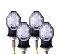 NCVCB Motorcycle Turn Blinker 2pcs/4pcs 8mm Black Brake Blinker Light Turn Signal Lights Flashing Amber Light For Motorcycle Indicator