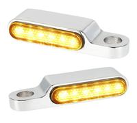 NCVCB Motorcycle Turn Blinker 2pcs Handlebar Turn Signals Motorcycle Running Light Mini Blinker Front Sequential Indicators With 8mm Rearview Mirror Bolts