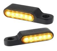 NCVCB Motorcycle Turn Blinker 2pcs Handlebar Turn Signals Motorcycle Running Light Mini Blinker Front Sequential Indicators With 8mm Rearview Mirror Bolts