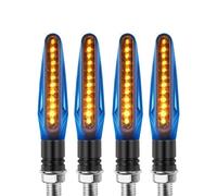 NCVCB Motorcycle Turn Blinker 4pcs/Set Motorcycle Turn Signal Light Indicators Amber Flasher Motorbike Blinkers Universal 12V Lamp Black/Blue/Red Shell