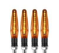 NCVCB Motorcycle Turn Blinker 4pcs/Set Motorcycle Turn Signal Light Indicators Amber Flasher Motorbike Blinkers Universal 12V Lamp Black/Blue/Red Shell