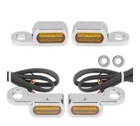 NCVCB Motorcycle Turn Blinker Motorcycle 2PCS Mini Lamp Turn Signal Amber Light 12V For For Softail Breakout 16-17 Touring Road King Glide 14-21