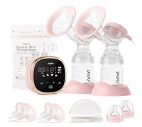 NCVI Double Electric Breast Pump - Ultra-Quiet and Pain Free Pink
