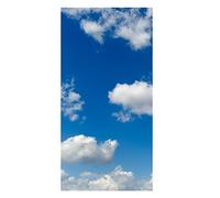NCWANG Privacy Window Film, Blue Sky And White Clouds Window Film Privacy Decorative Window Sticker for Glass Semi-Transparent Special Pattern Sunshade and Heat Insulation UV Protection, 60 * 200 CM