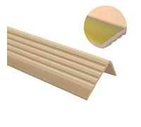 ND 40x25mm Bullnose Self Adhesive Stair anti slip nosing 1.18 Meters 46.45" length rubber angle step Edge TMW Profiles (Creme)