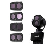 ND & CPL Filter Kit for DJI Osmo Pocket 4P, UV CPL ND ND/PL VND2-5 Black-1/4 STAR NIGHT Filters Accessories, HD Optical Glass & Aluminum Frame (ND8+ND16+ND32+ND64)