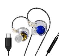 ND Planet IEM Earphones: 12mm Dual Magnetic Drivers, HiFi Gaming Earbuds with Detachable 2-Pin Cable, Noise Isolating in-Ear Monitors for Musician Audiophile Singer