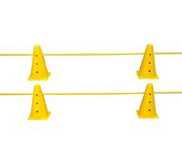 ND Sports Agility Drill Training 4 Cones 2 Poles Hurdle Jump Trainer, Yellow, NAF HURDLE JUMP 4CONES, One Size