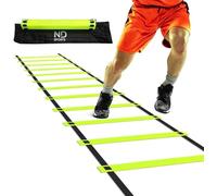 ND Sports Agility Ladder - 2m, 4m, 6m & 8m Speed Training Ladder with Adjustable Flat Rungs & Carry Bag - Ideal for Fitness, Footwork, Agility & Coordination Drills - Indoor & Outdoor Use (6m)