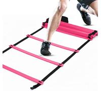 ND Sports Agility Ladder - Speed & Footwork Training Ladder with Flat Rungs - Adjustable Fitness Ladder for Football, Boxing, Coordination & Strength (Pink, 2M 4-Rung)