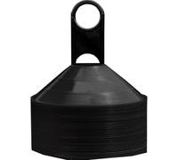 ND Sports Boundary Space black Markers Soccer Training Equipment Dribble Agility Marking Raw Cones (50, Black)