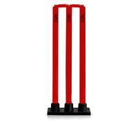 ND Sports Cricket Stumps Spring Back with Base - Durable Plastic Cricket Wickets Set with Bails, High Visibility Training Stumps for Practice, Nets & Matches