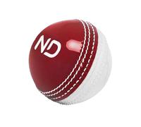 ND Sports Incrediball Cricket Ball - Pack of 1, 3, or 6 - Red & White Durable Practice & Training Ball - Ideal for Net Practice & Match Play (Pack 1, Red/White)