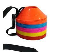 ND Sports Marker Saucer Mini Cones - Made Plastic - Red, Pink, Blue, White, Orange & Yellow Colour With Strap - Suitable For Agility, Footwork, Rugby, Football, and Hockey Training (Set of 70)
