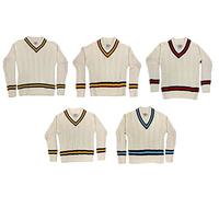 ND Sports Mens Cricket Jumper V Neck Long Sleeve Casual Wear Cable Knitted Tank top XS-XXXL UK (Small, Navy/Red/Navy)