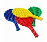 ND SPORTS Plastic Tennis Rackets for Kids - Set of 4 Colorful Training Paddles | Lightweight & Durable | Ideal for Tennis, Badminton, PE, Garden & Beach Games