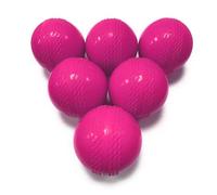 ND Sports Premium Windballs for Cricket - Pack of 6 Durable Soft Training Balls for Indoor & Outdoor Coaching, Realistic Bounce and Swing for All Ages (Pink)